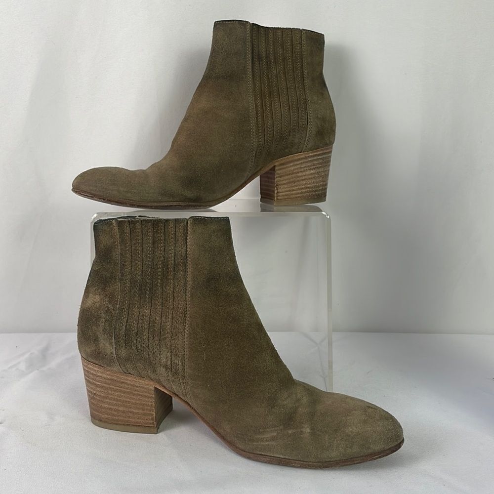 Vince Taupe Suede Booties